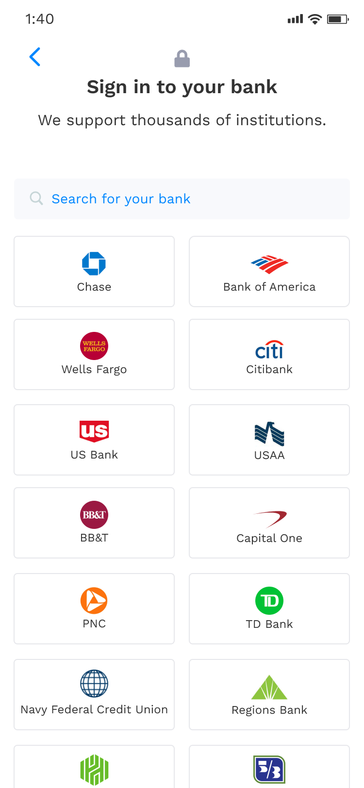Connect an account